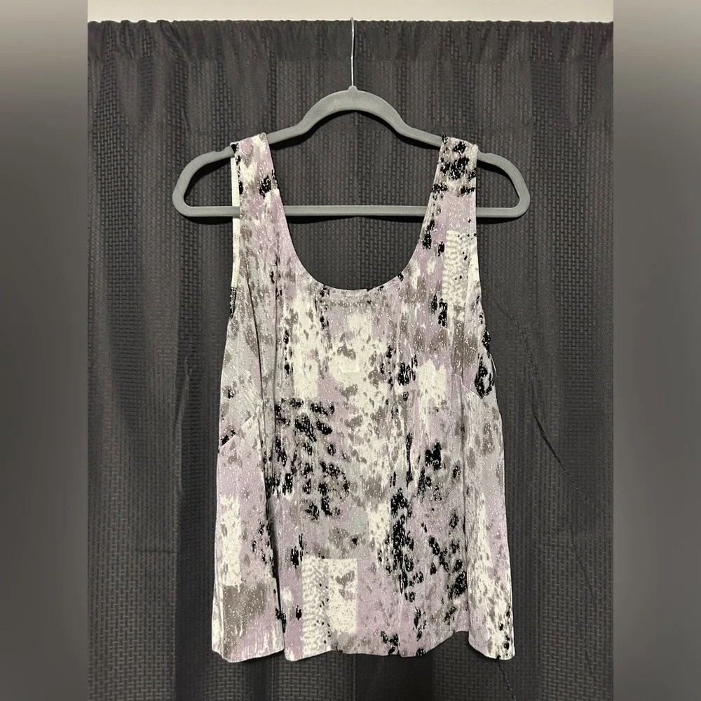 NEW Alex Evenings Icy Orchids Sleeveless Dress Blouse Size 2X - Picture 2 of 6